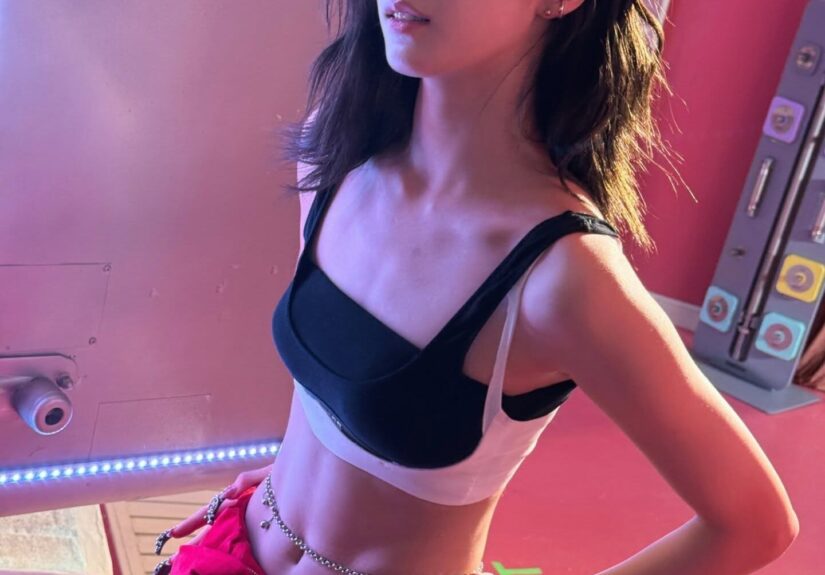 Kazuha LE SSERAFIM захоплює нетізенів своєю атлетичною статурою та балетною грацією